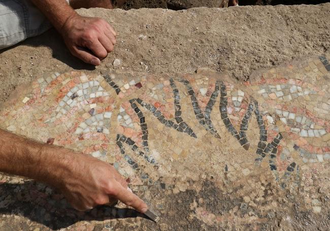 Detail of a mosaic from the baths of La Alcudia.