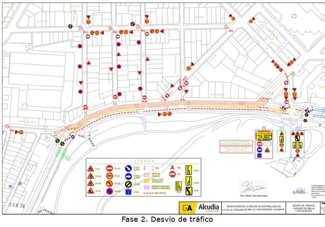 Phase 2 of the works on Vázquez de Mella.