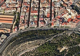 Calle Vázquez de Mella, en la ronda del castillo de Alicante.