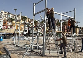 Montaje del castillo de la Vila.