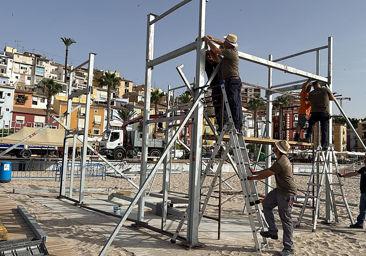 Montaje del castillo de la Vila.