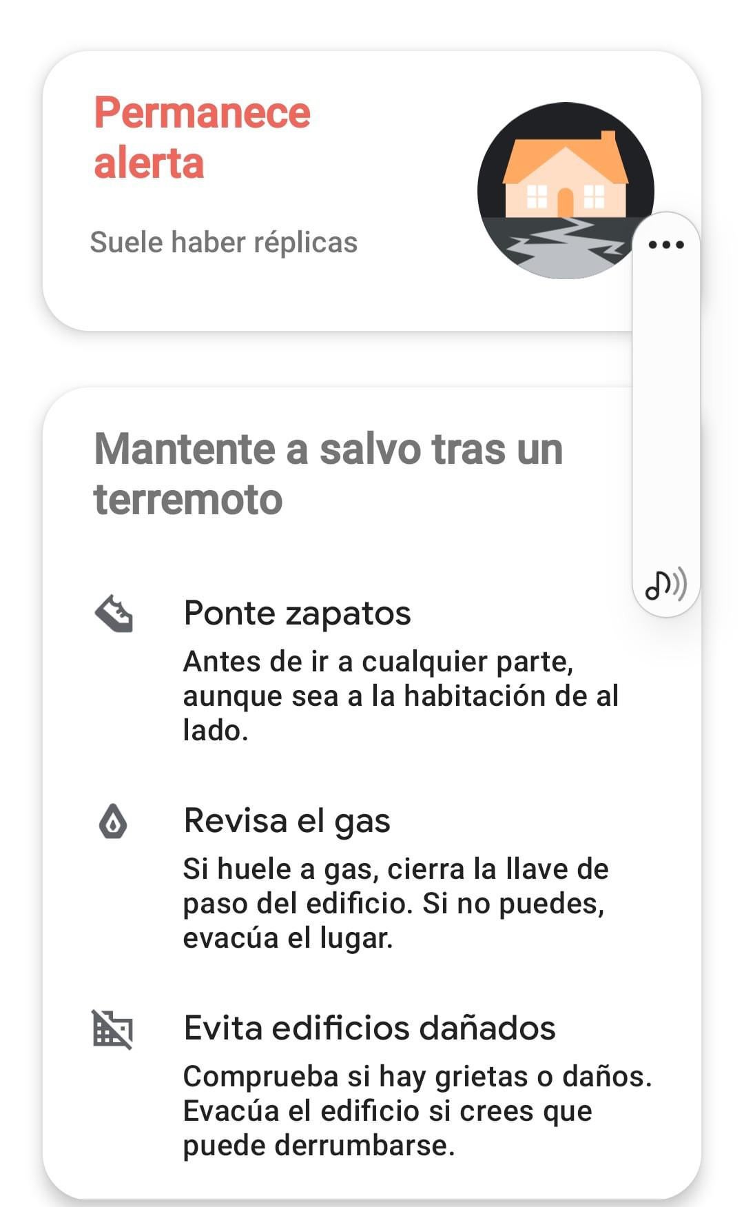 Mensaje de alerta, que ha llegado a los móviles de Alicante, por el terremoto.