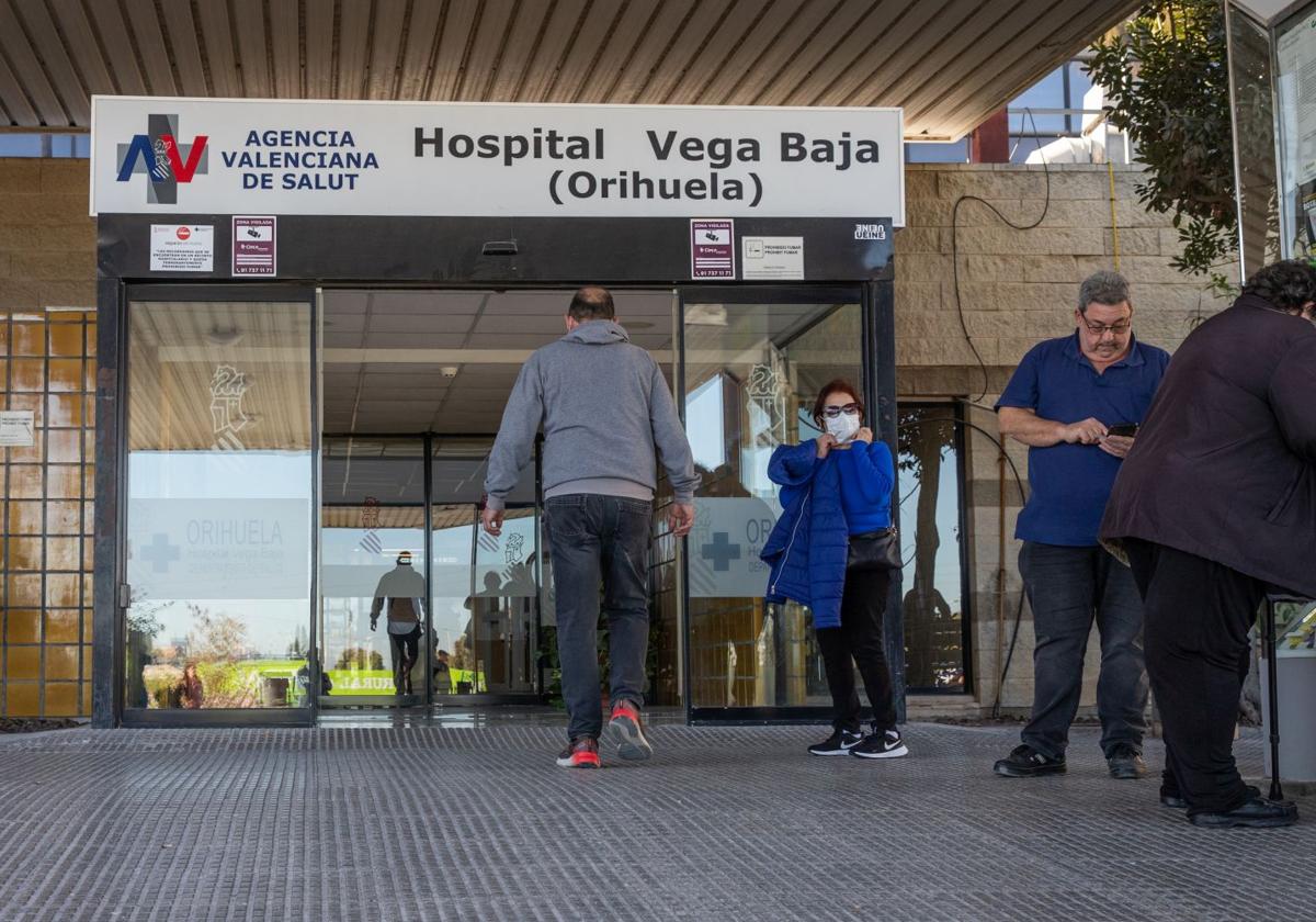 Access to the Vega Baja Hospital in Orihuela.