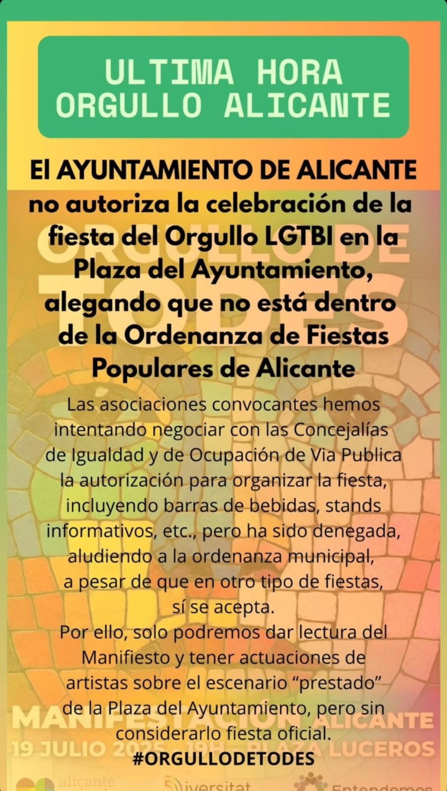 Pride celebration last year in Alicante.