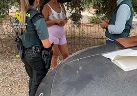 Una de las víctimas de la red liberada por la Guardia Civil.