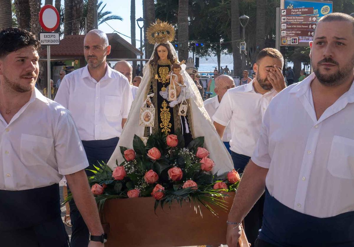 Tribute to the Virgin of Carmen in Benidorm.