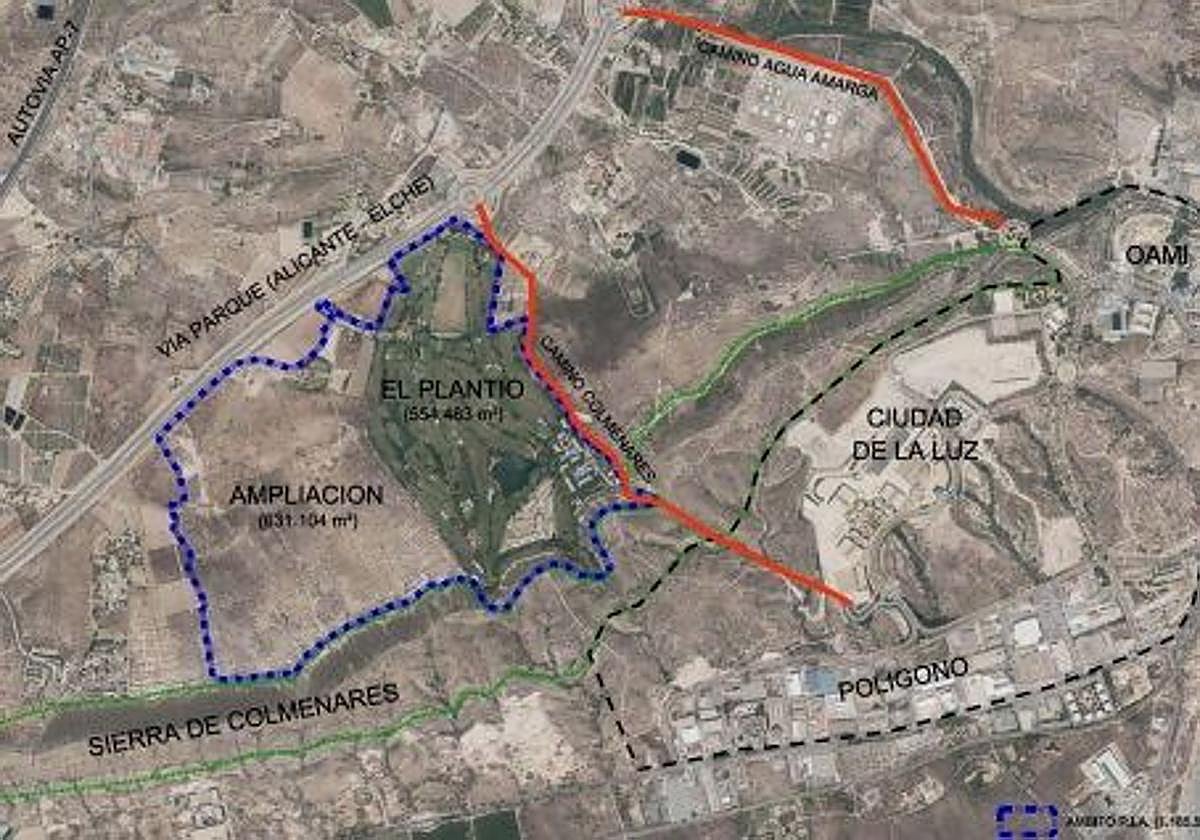 Terrenos previstos para la ampliación del campo de golf de 'El Plantío'.