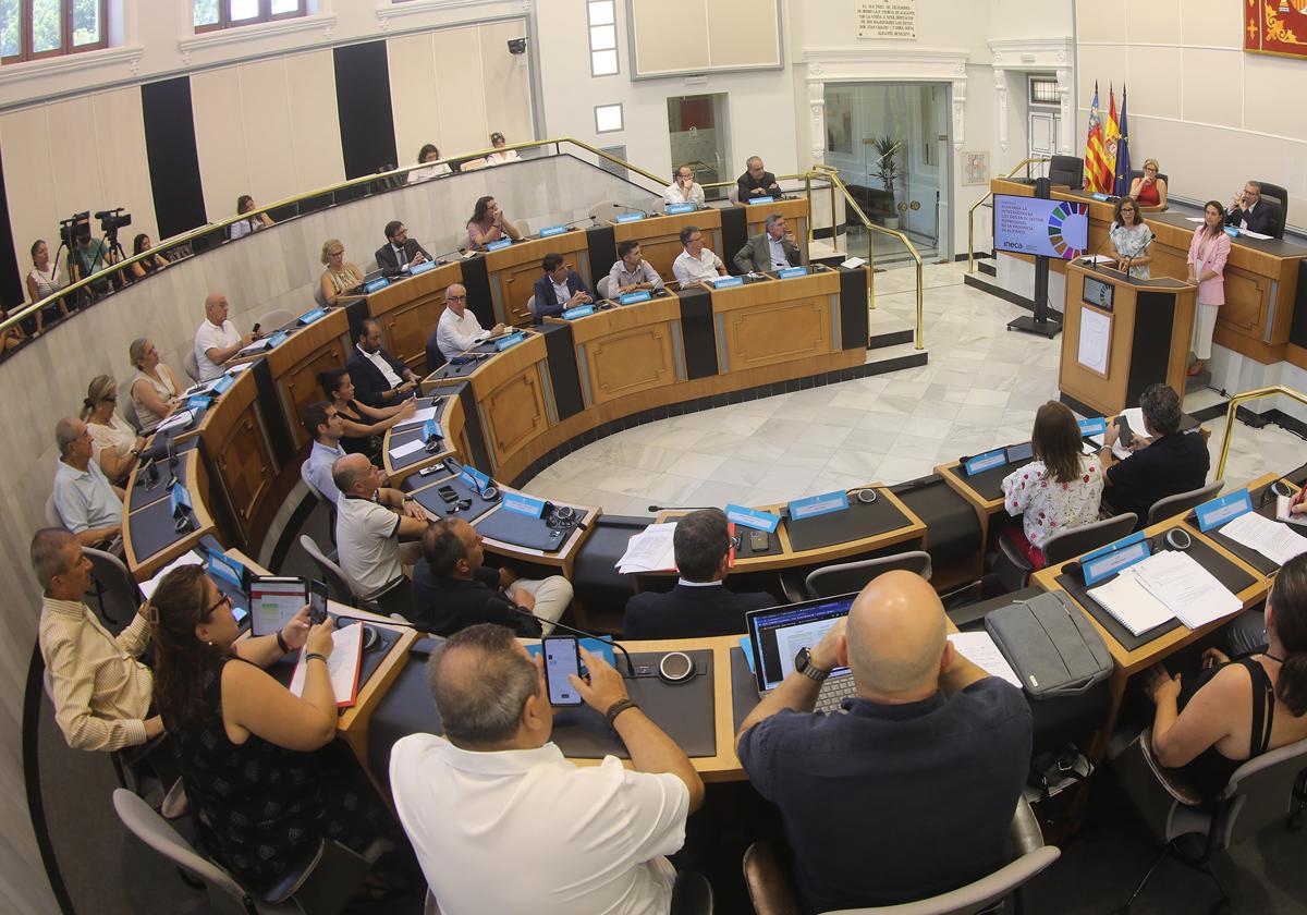 Sesión de la Diputación Provincial de Alicante.
