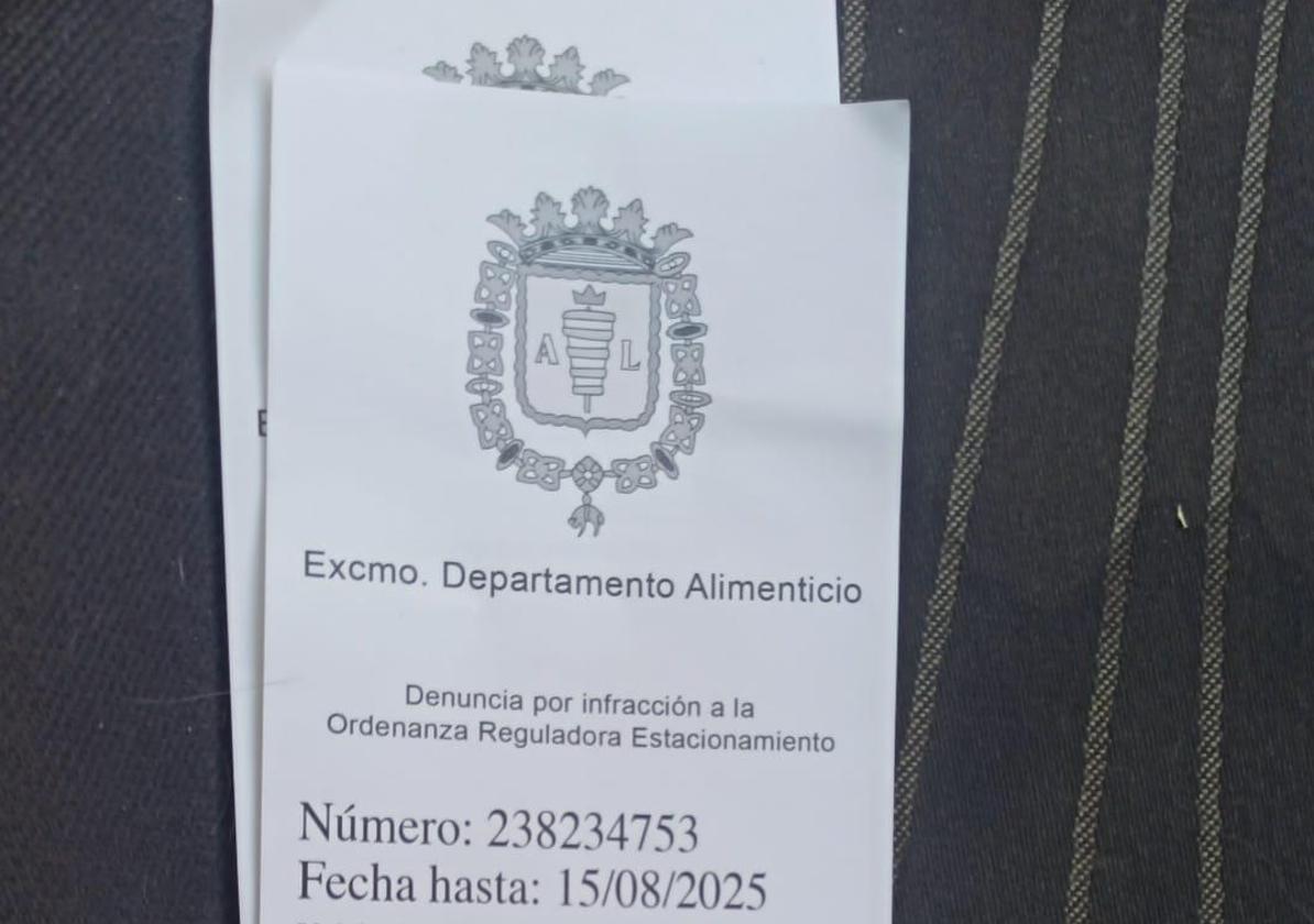 One of the fake fines advertising a kebab in Alicante.