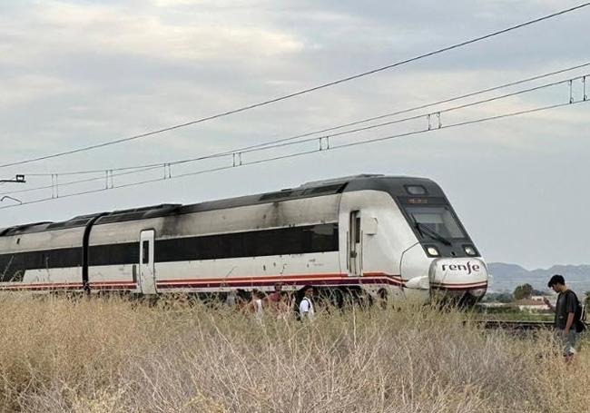 Parada de urgencia del tren en Novelda.