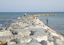 Nuevo espigón del Postiguet.