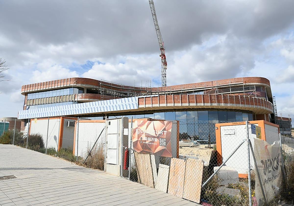 Construction work on the private hospital being built in Vistahermosa, as seen in an archive image.