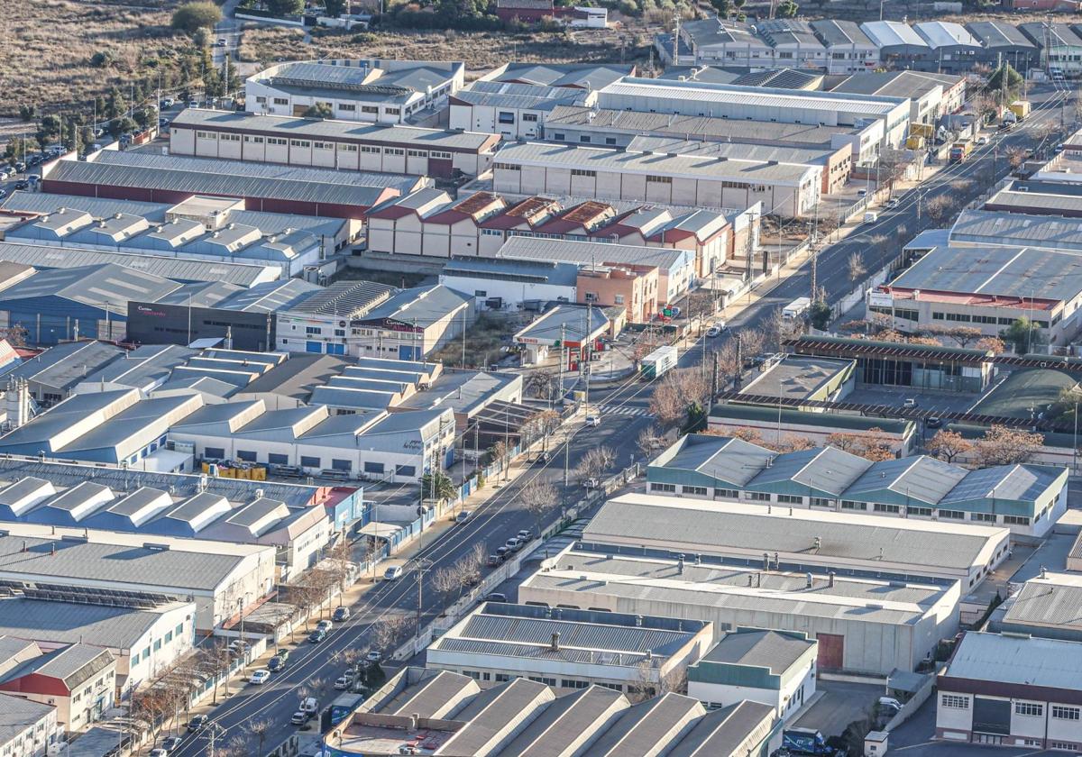 Industrial area in the city of Elda.