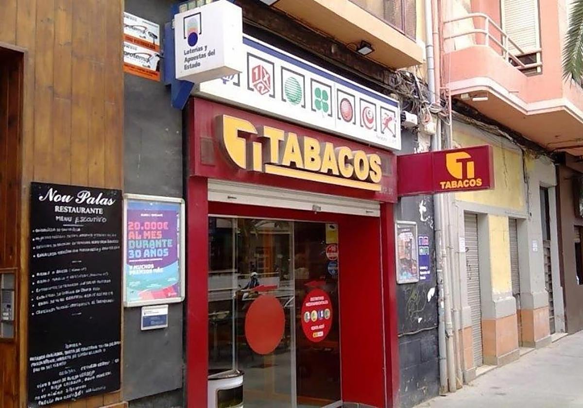 Punto receptor donde se ha vendido el número de la Lotería Nacional.