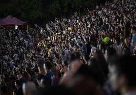 El público en un festival de música.