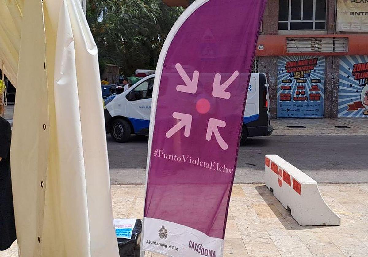 Punto violeta de las fiestas de Elche