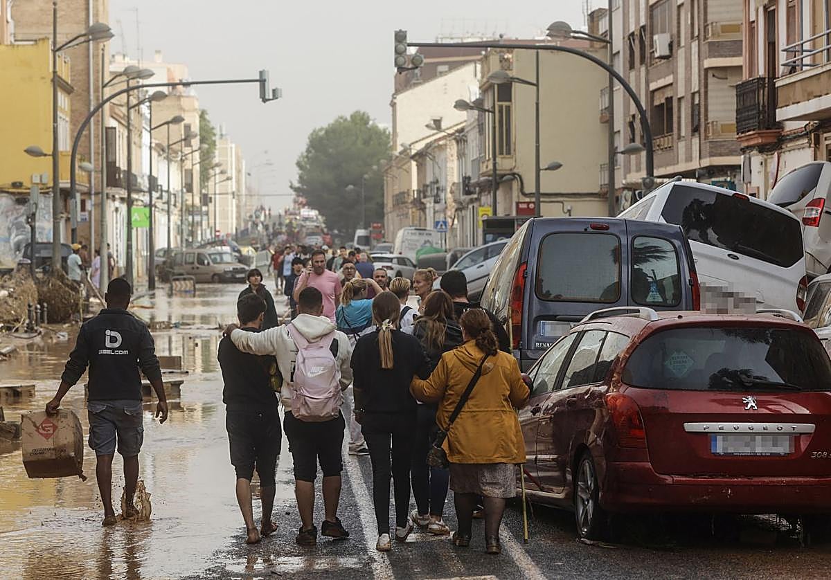Efectos de la devastadora dana en Valencia.