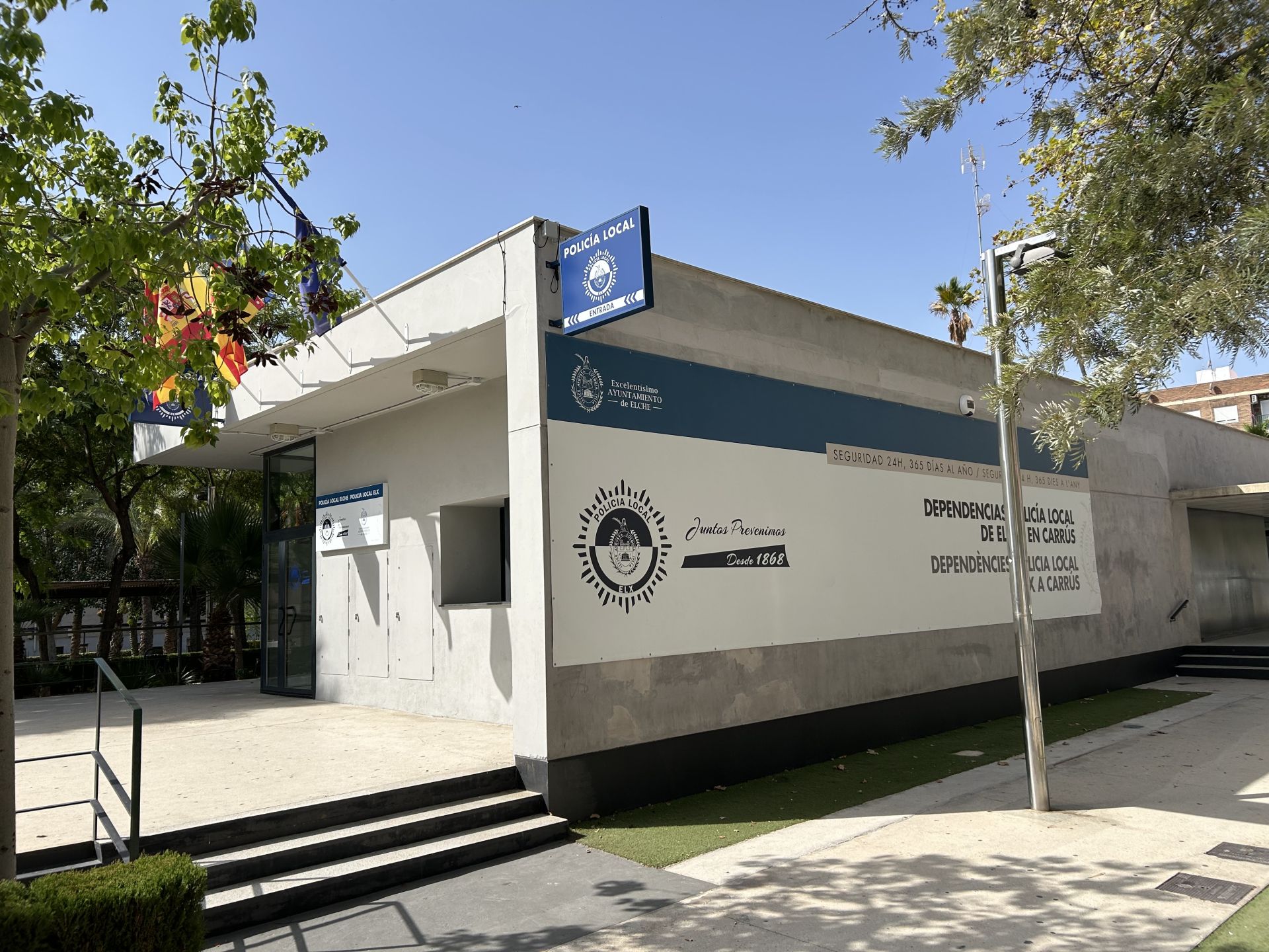 Sede de la Policía Local en el barrio de Carrús