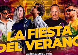 Detalle del cartel anunciador de la fiesta.
