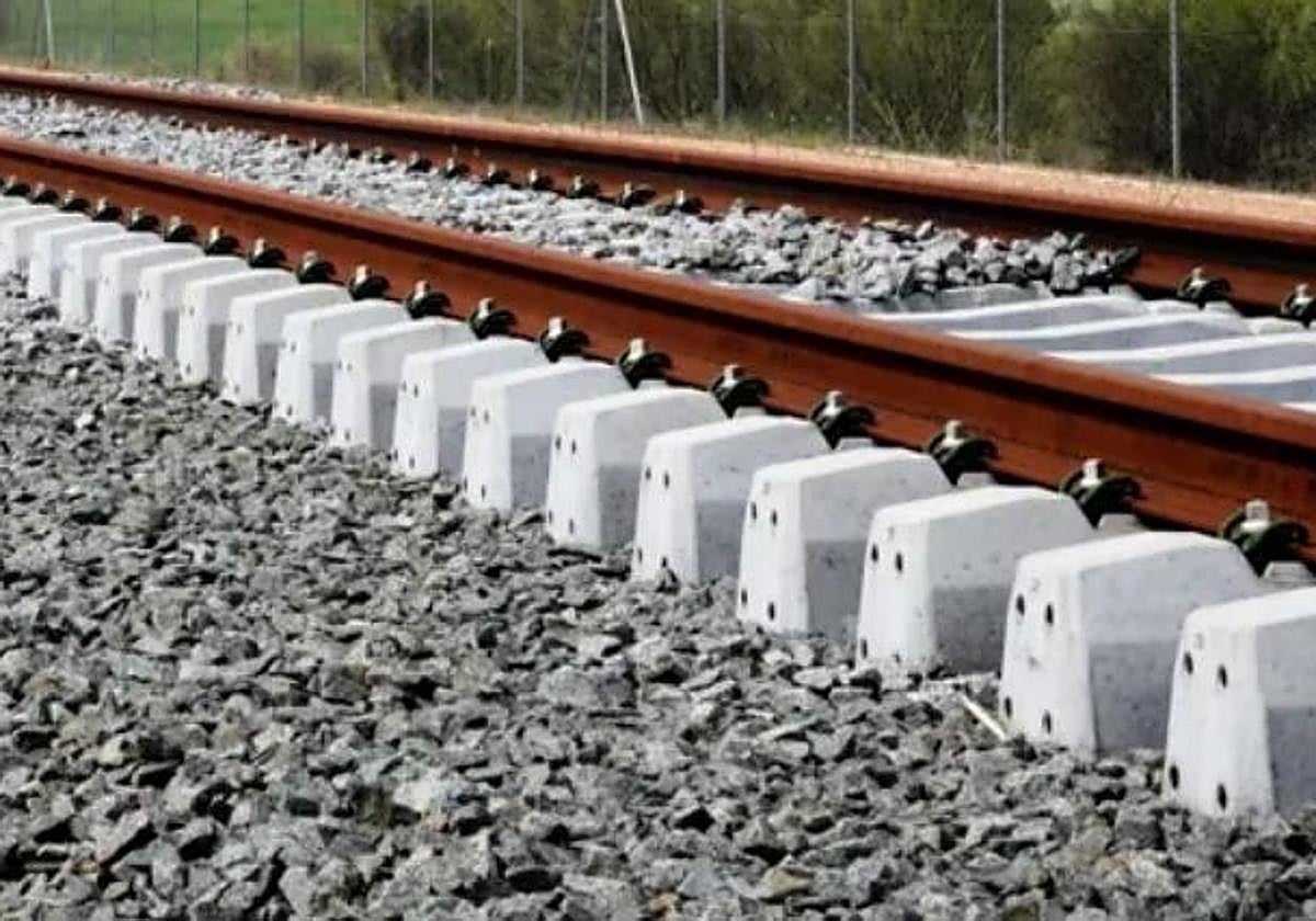 Balasto en vías férreas.