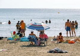 Playa del Postiguet de Alicante.