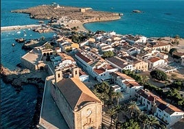 Vista aérea de la Isla de Tabarca.