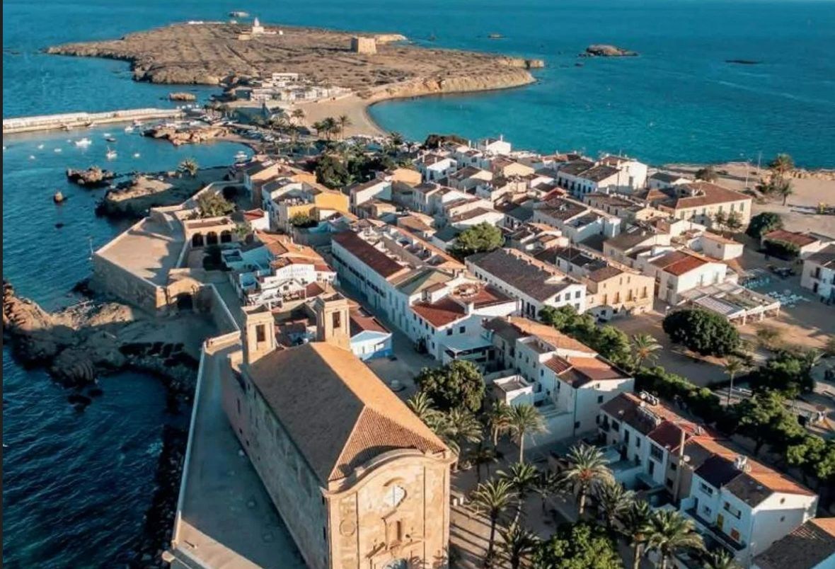 Vista aérea de la Isla de Tabarca.