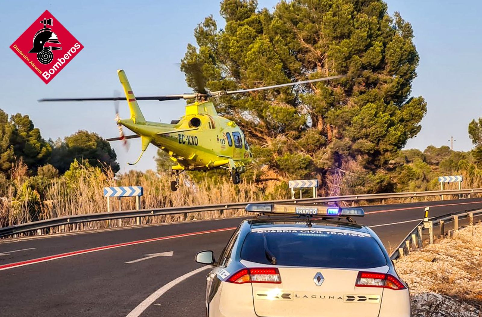 Rescate en helicóptero.