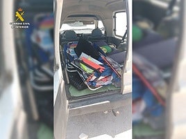 Vehículo utilizado para los robos con el material sustraido