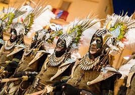 Festejos de Moros y Cristianos en un municipio de Alicante.
