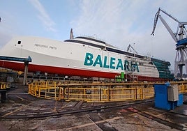 La embarcación, en las últimas fases de construcción y adecuación.