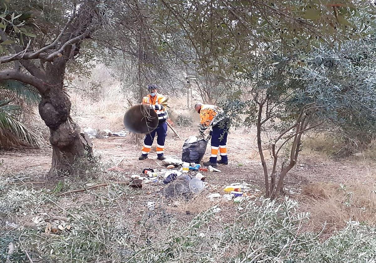 Una brigada forestal actua en San Gabriel.