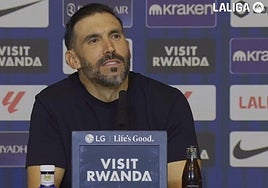 Eder Sarabia durante la rueda de prensa posterior al empate en el Metropolitano.