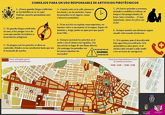 Calles afectadas por las restricciones.
