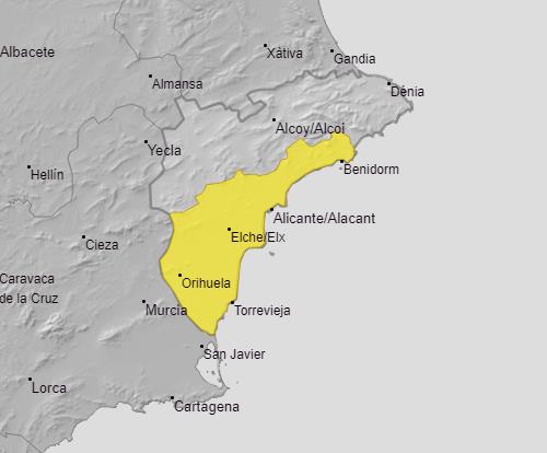 Alerta amarilla del jueves 28 de agosto.