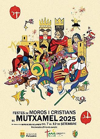 Cartel de las fiestas de Moros y Cristianos 2025 de Mutxamel.