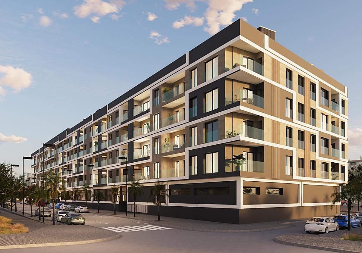 Render de la promoción de Alibuilding en Sant Joan.