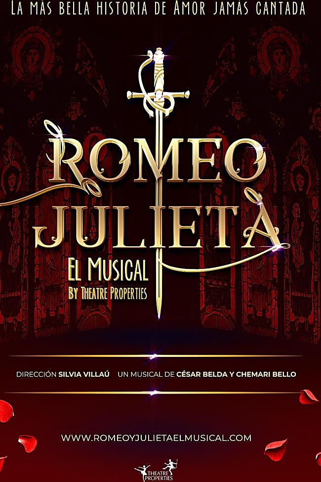 Cartel oficial de 'Romeo y Julieta, el musical', que recala en Elche dentro de su gira nacional.