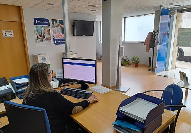 Oficina de la empresa Hidraqua.