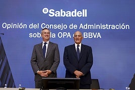 Celebración del consejo de administración de Banco Sabadell.