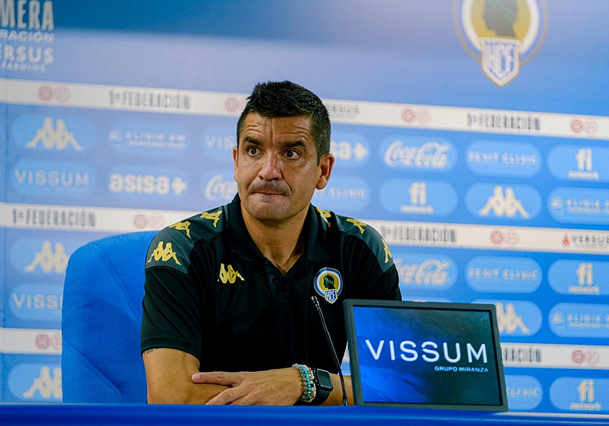 Rubén Torrecilla, en la sala de prensa del Rico Pérez.