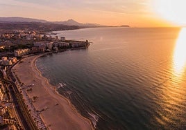 La playa de Muchavista, a vista de pájaro.