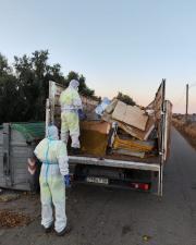 Retirada de los residuos peligrosos.