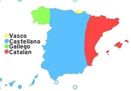 Uno de los mapas para «dividir España».