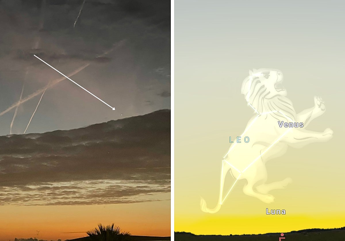 El planeta Venus visto desde Alicante durante la madrugada.