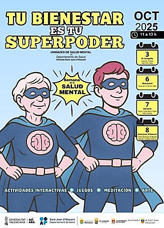 Cartel de las jornadas de salud mental.