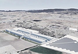 Recreación del centro logístico.