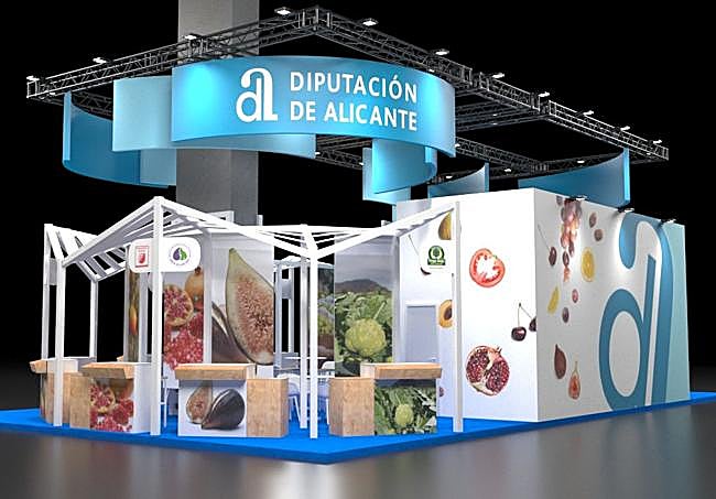 Modelo visual del puesto de la Diputación en la feria de Madrid.