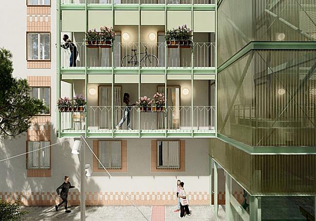 Vista de las futuras viviendas.