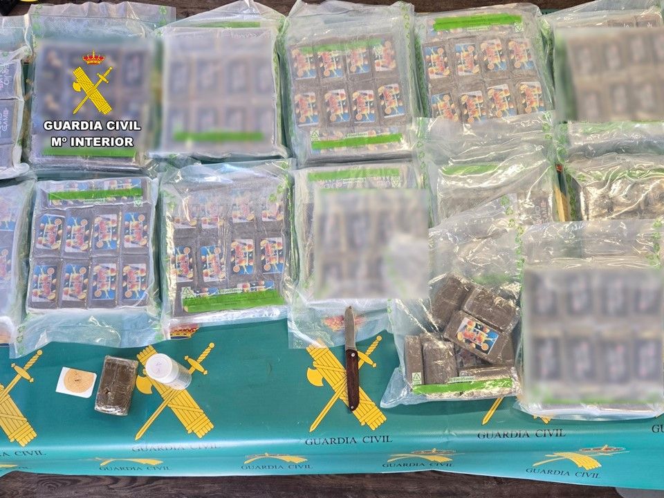 Seized drugs found in the suitcase.